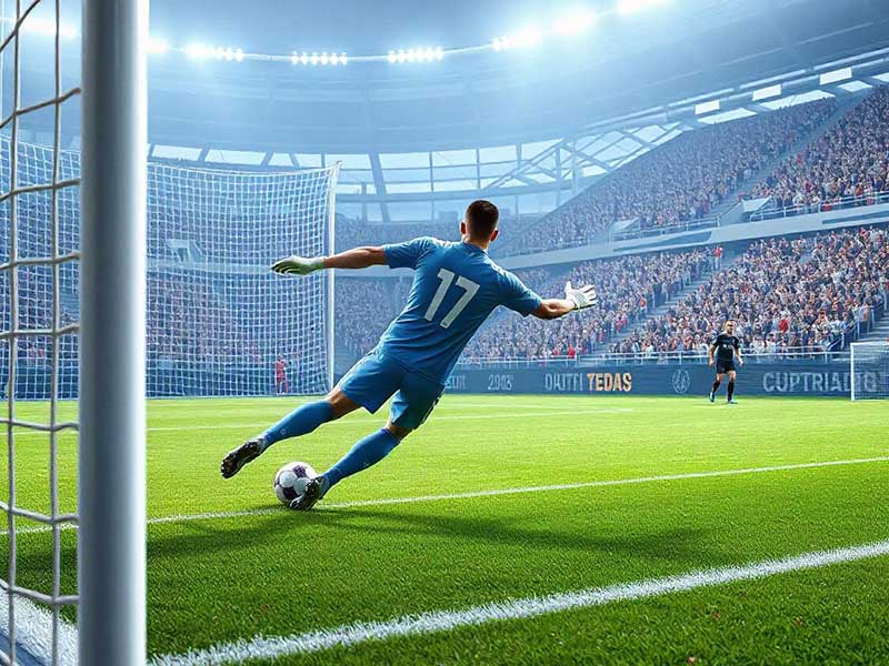 国足U23决赛前三门将热身训练